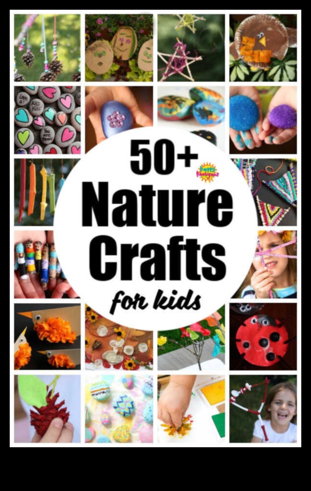 Dabas iedvesmoti rokdarbi bērniem: radoši izpētiet brīvā dabā