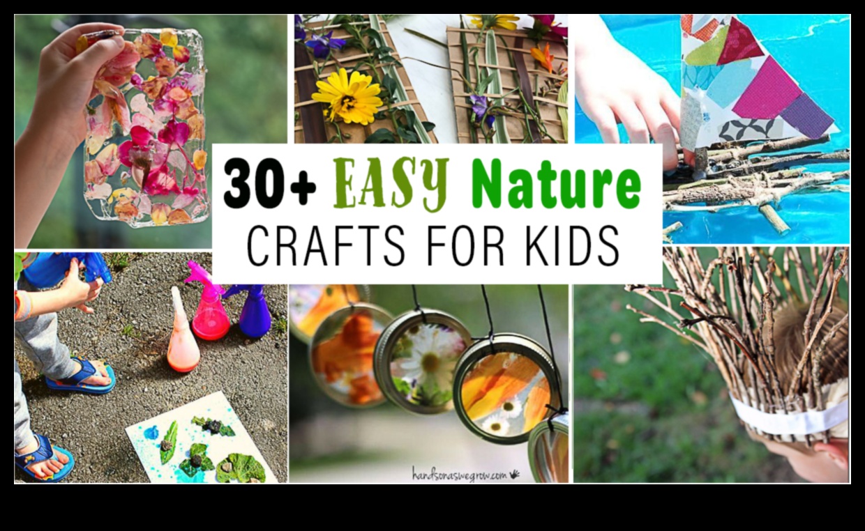 Dabas iedvesmoti rokdarbi bērniem: radoši izpētiet brīvā dabā